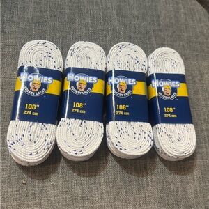 Howies Hockey Skate Laces 108” White Lot of 4 Pairs Brand New